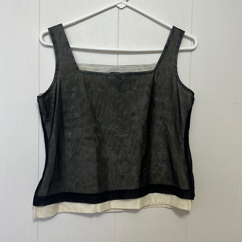 - Vintage 90s grunge mesh sleeveless crop top